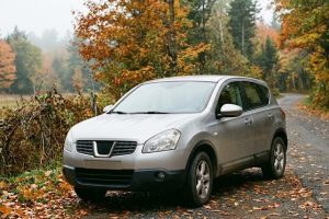 Кроссовер Ford Kuga первого поколения на загородной дороге