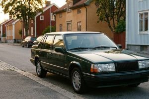 Седан Volvo S90 первого поколения на городской улице