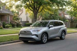 Семейный кроссовер Honda Pilot на городской улице