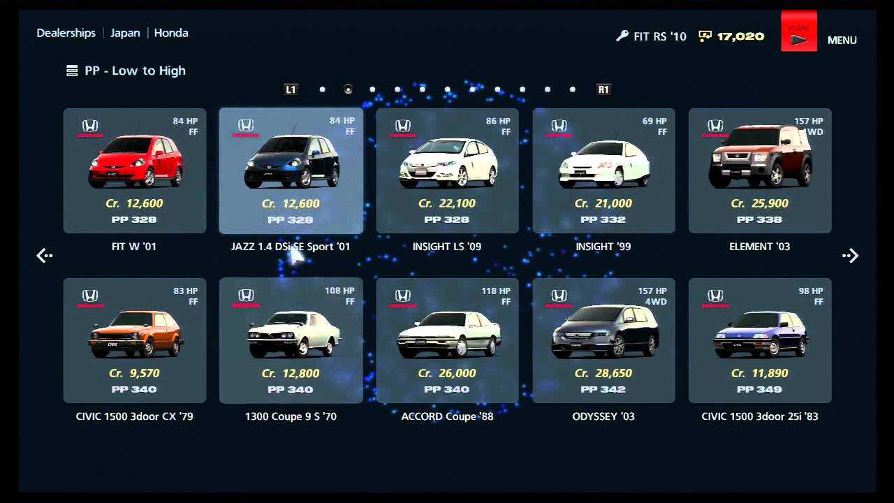 Gran turismo 4/car list